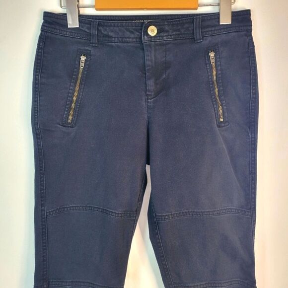 Banana Republic Black Skinny Zippered Jeans - Picture 1 of 15